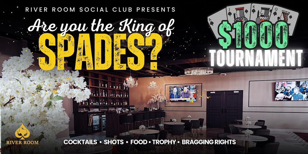 SPADES PLAYERS! 1000 Tournament Cocktails, Shots, Food, Trophy