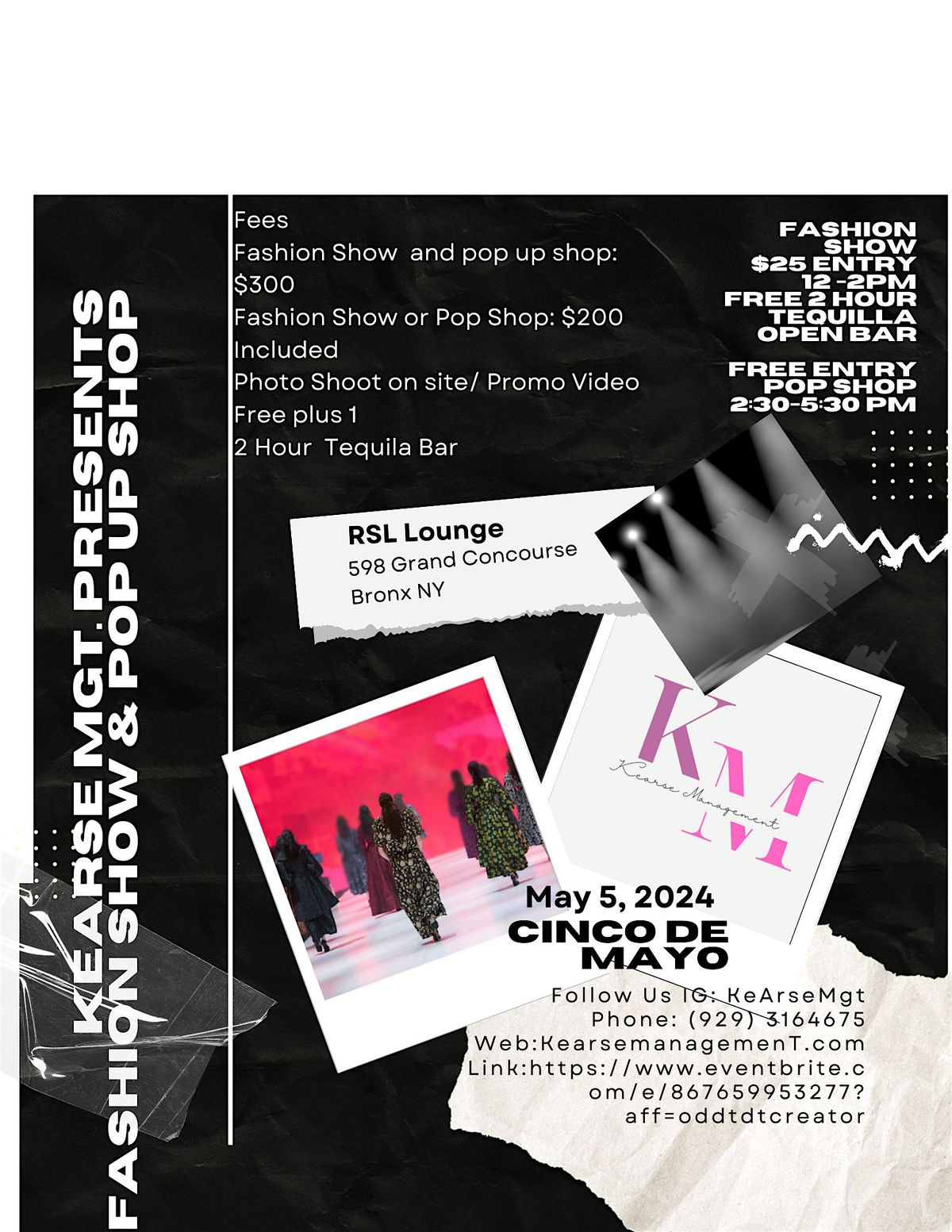 Kearse Management Fashion show and pop shop, RSL Dream Restaurant and