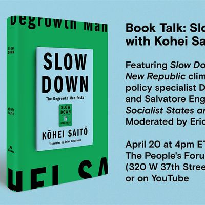 BOOK TALK: Slow Down with Kohei Saito, The People's Forum, New York, 20 ...
