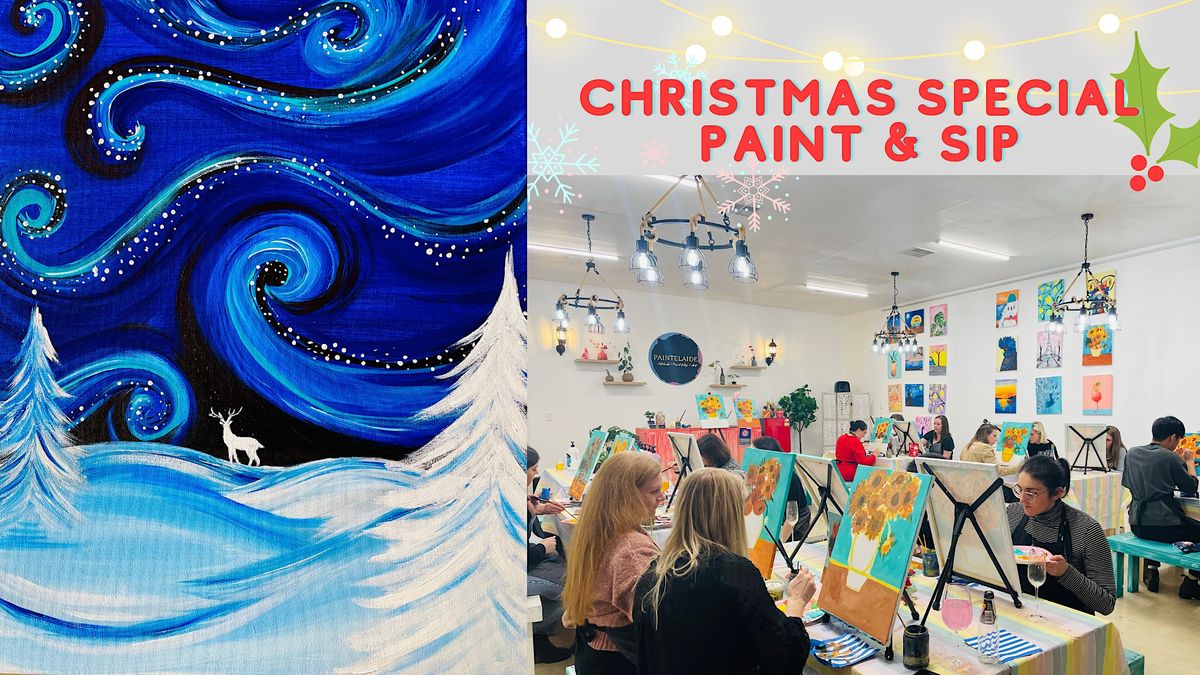 Paint and Sip Christmas Special Starry Christmas (Family Friendly