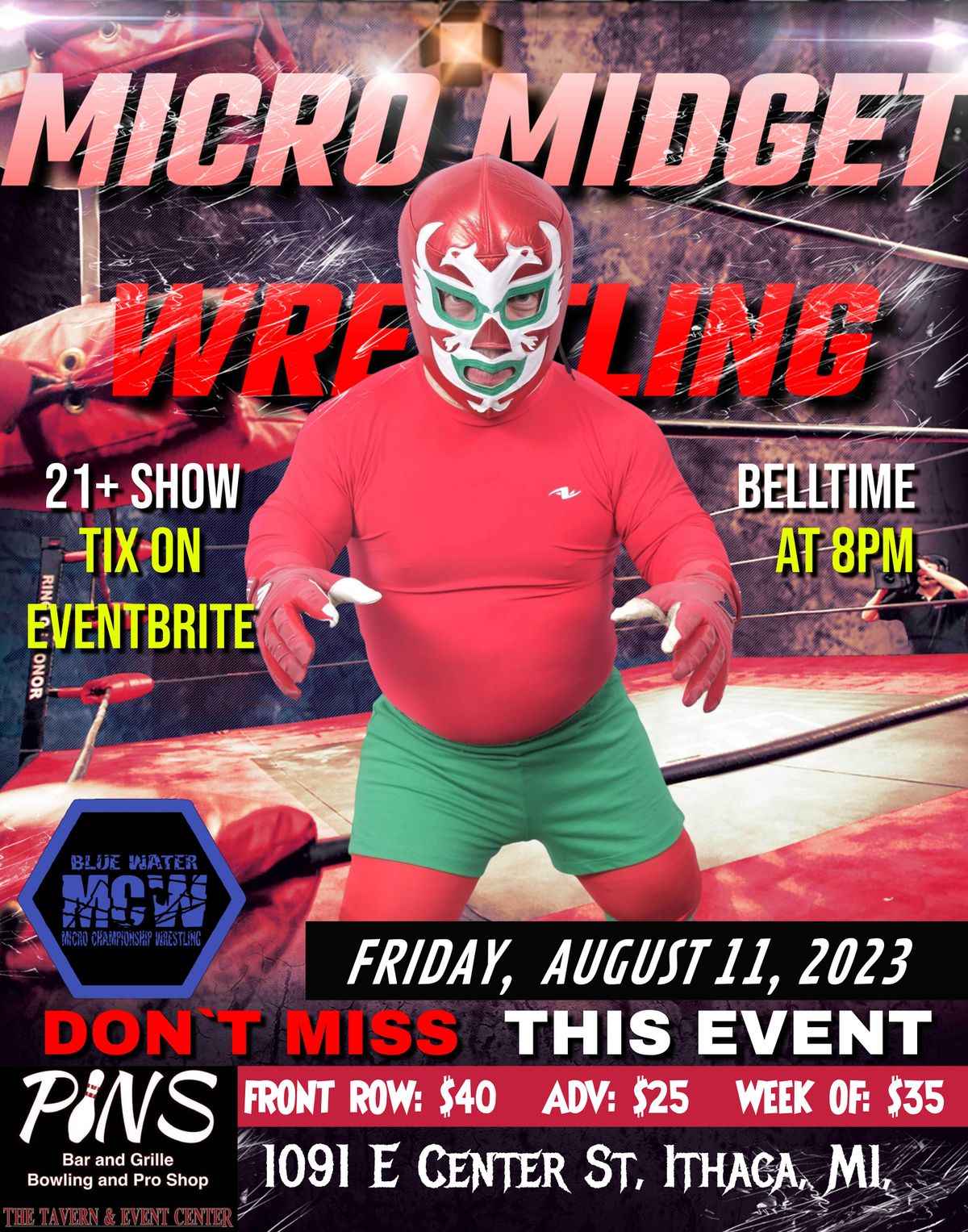 Blue Water Micro Championship Wrestling Live, Pins Bar and Grille