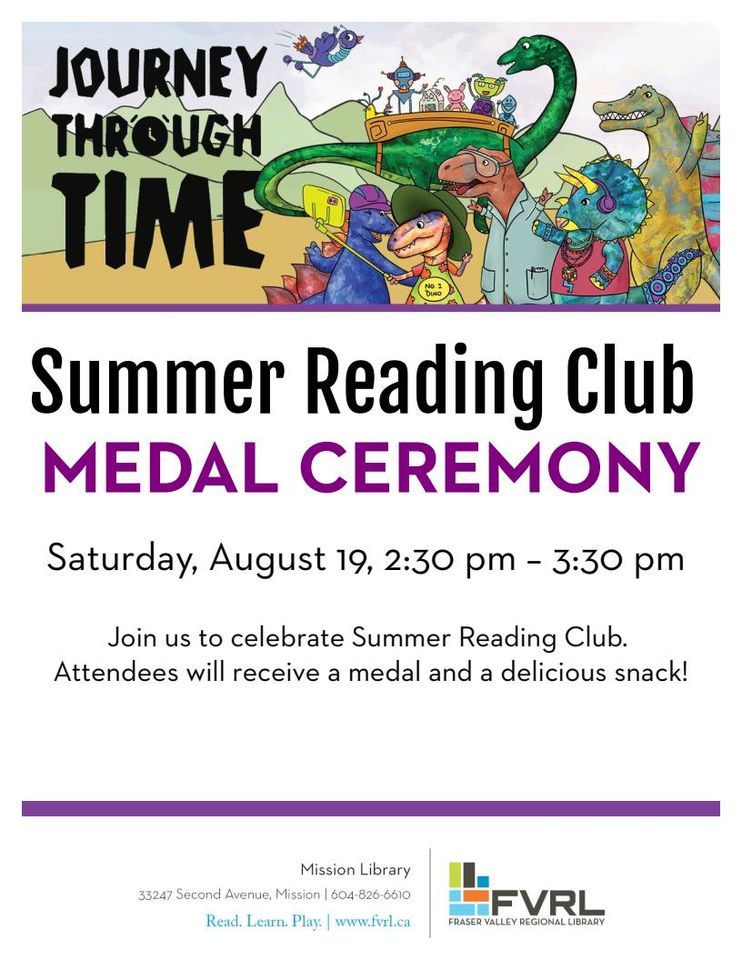 Summer Reading Club Medal Ceremony, FVRL Mission Library, Aldergrove