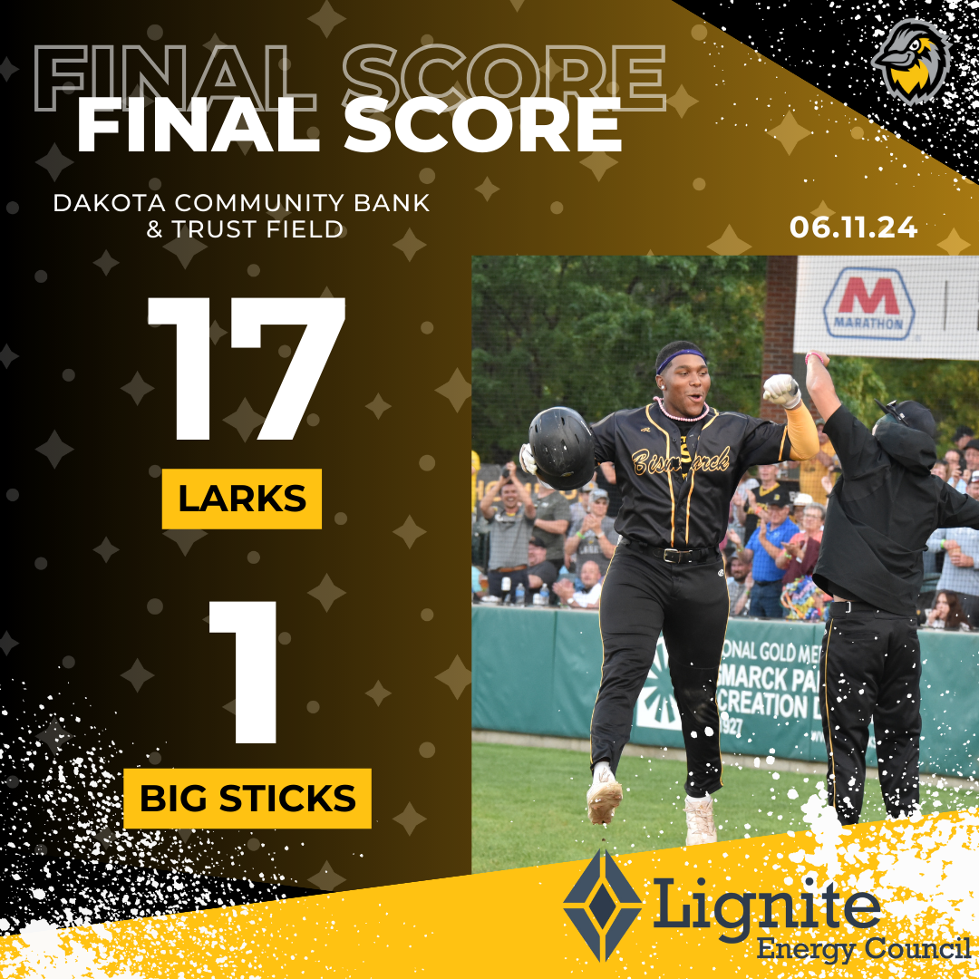 Bismarck Larks at Badlands Big Sticks at Dakota Community Bank and Trust Ballpark, 5 June | Event in Dickinson