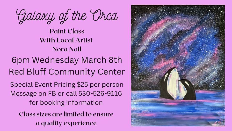 Galaxy of the Orca Paint Class, Red Bluff Community Center, 8 March