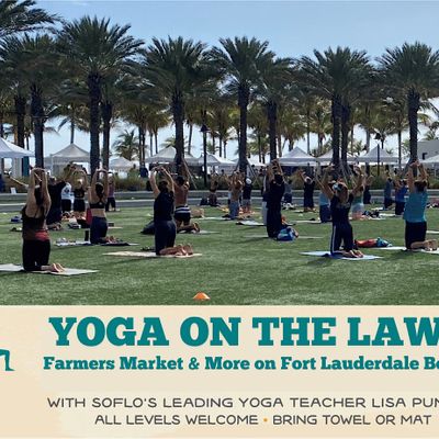 Las Olas Oceanside Park Yoga on Grand Lawn, Farmers Mkt & Beach!, Las