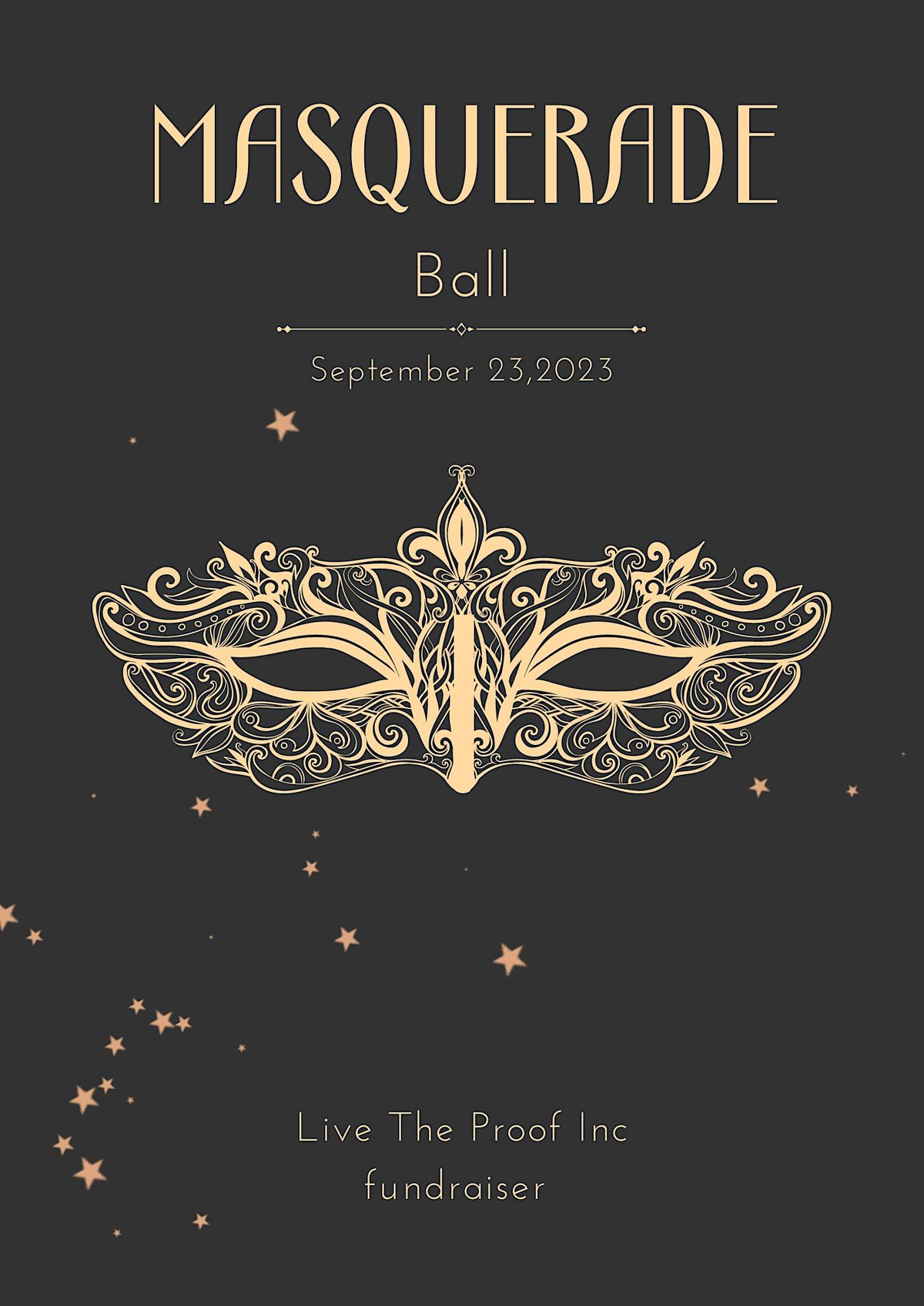 Black tie masquerade ball fundraiser, Roxy of Franklin, September 23