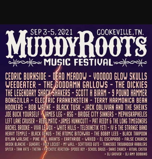 Muddy Roots Music Festival, Junebug Ranch, Cookeville, September 2 to