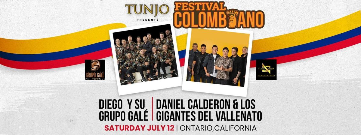 Tunjo’s Festival Colombiano Diego y su Grupo Gale, Daniel Calderon y Los Gigantes Del Vallenato, Charlie Cardona, Javier Vasquez, y Carlos Guerrero, 12 July
