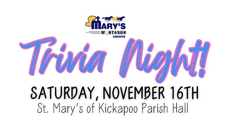 St. Marys of Kickapoo Trivia Night: Dabbling Through the Decades, St ...