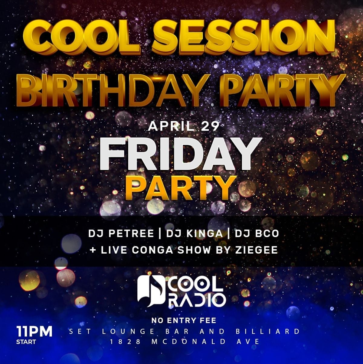 COOL SESSION 1st. BIRTHDAY PARTY, SET Lounge Bar & Billiards, Brooklyn