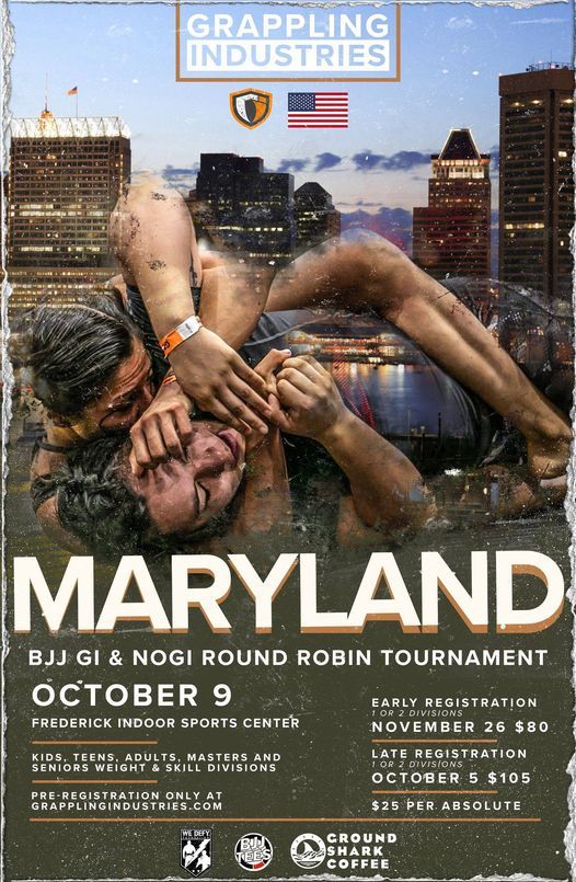 Grappling Industries Maryland Frederick Indoor Sports Center October 9 2021 Allevents In Bjj Tournament New York April 7th 2022