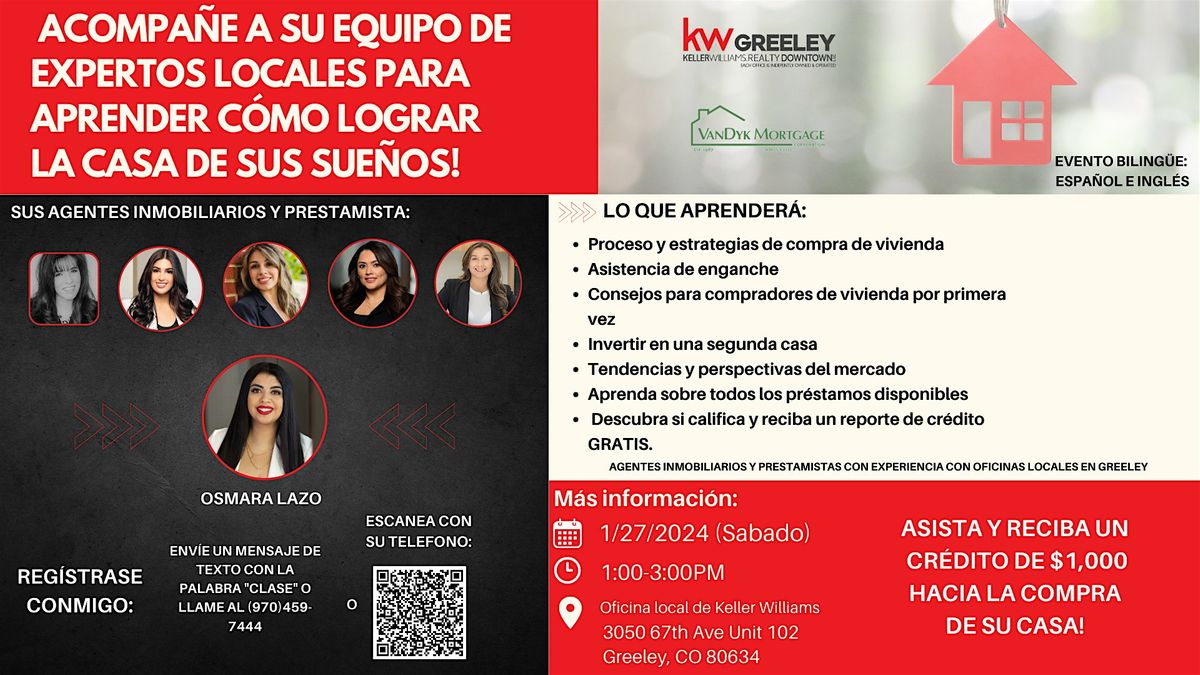 Clase Educativa Como lograr la casa de sus suenos(English and Spanish