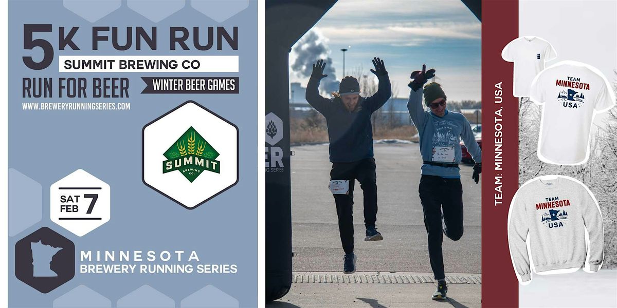 5k Fun Run + Winter Beer Games at Summit Brewing | 2026 MN Brewery Run, 7 February | Event in Saint Paul | AllEvents