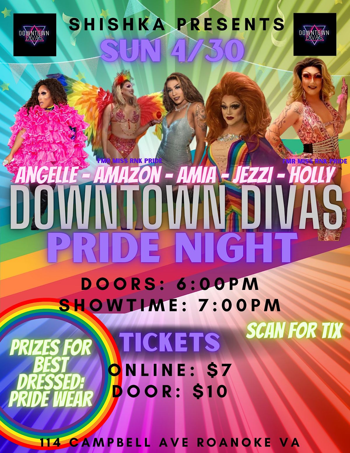Downtown Divas Drag Show Pride Night!, Shishka Mediterranean Grill and