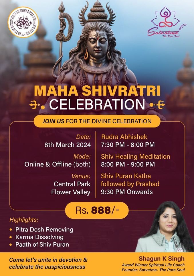 Maha Shivaratri Celebration on 8th March, Online event, Bangalore