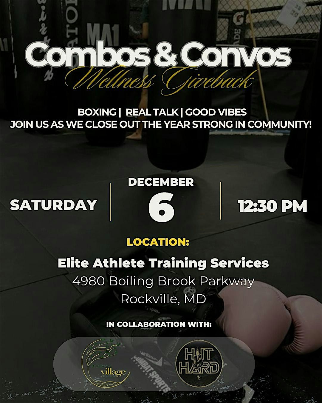 Combos & Convos Wellness Experience, 6 December | Event in Rockville | AllEvents