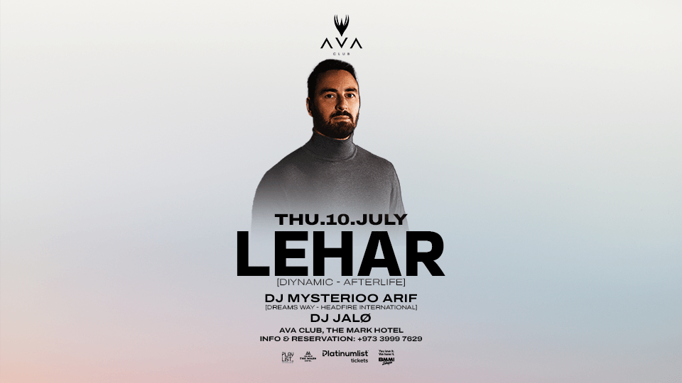 Lehar (Afterlife - Diynamic) in Bahrain, 10 July | Event in Manama | AllEvents