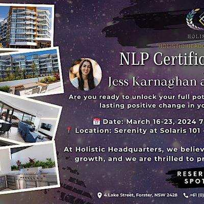 Holistic NLP Certification Retreat with Jess Karnaghan and Sonya