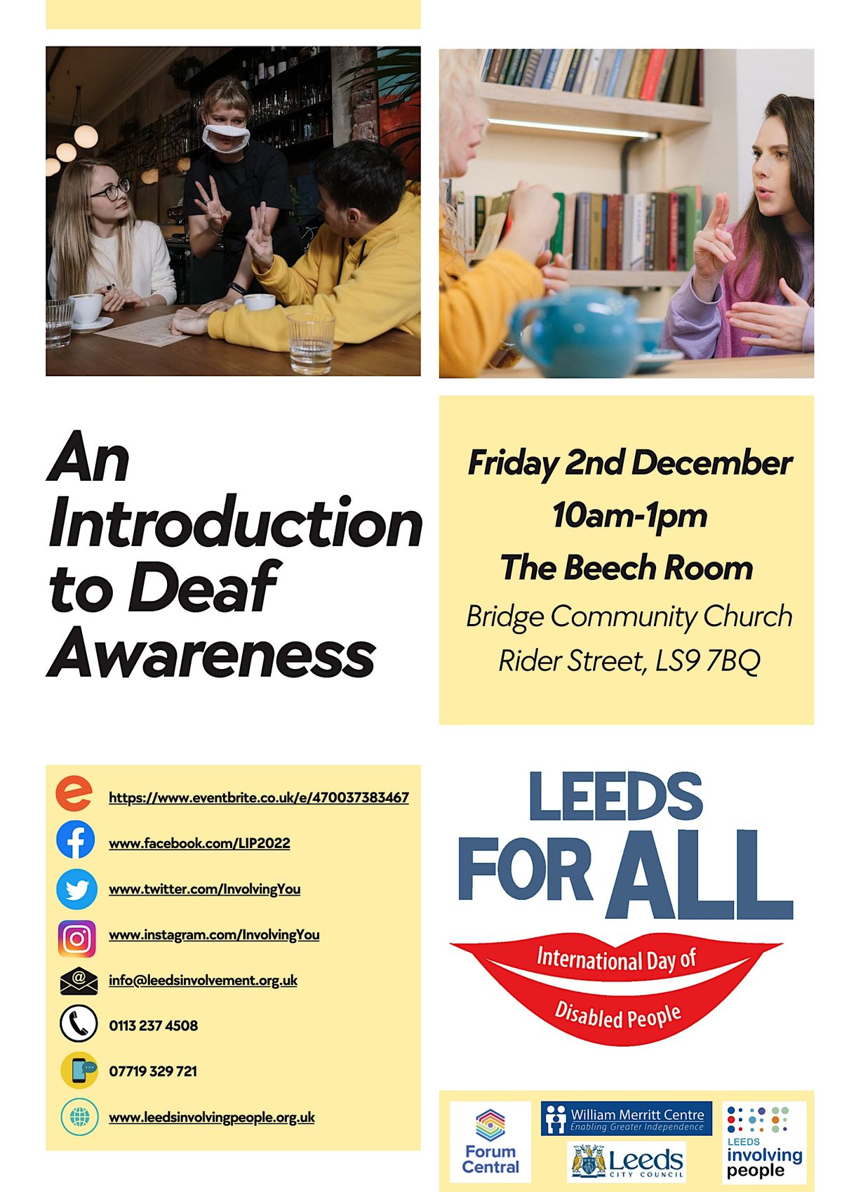 An Introduction to Deaf Awareness Session, Bridge Community Church, Leeds, December 2 2022 An Introduction to Deaf Awareness Session, Bridge Community Church, Leeds, December 2 2022