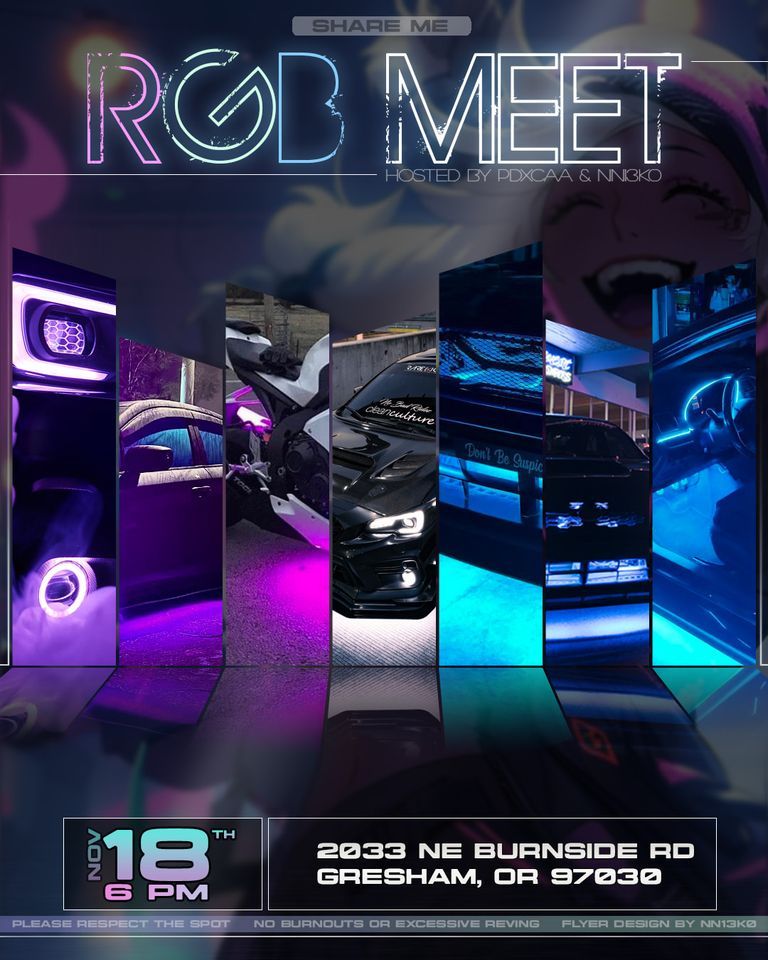 RGB Meet, Detail Garage (Gresham, OR), November 18 2023 AllEvents.in