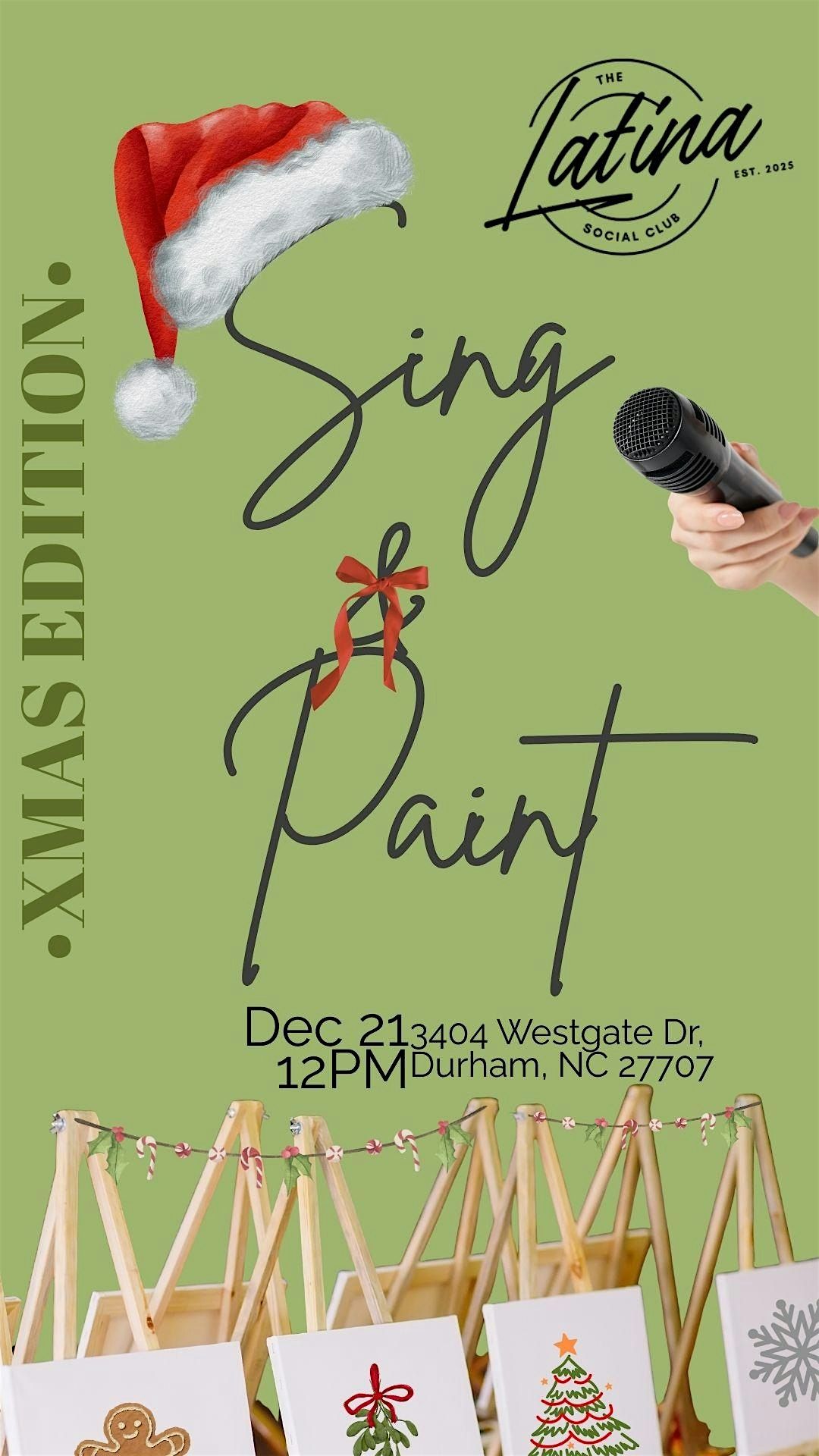Sing & Paint - Xmas Edition |  The Latina Social Club, 21 December | Event in Durham | AllEvents