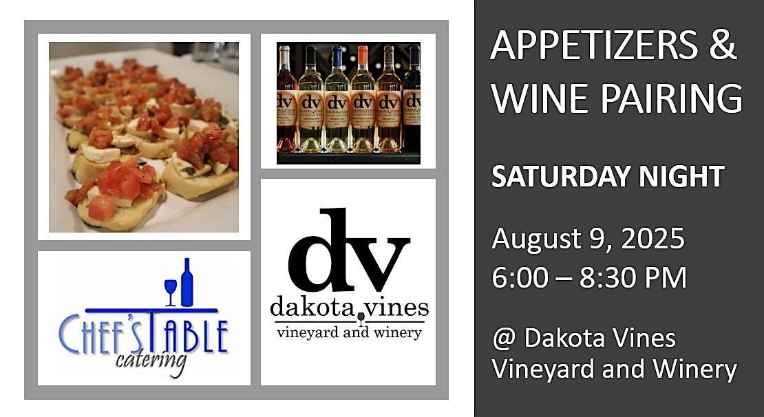 Appetizers and Wine Pairing at the Vines!, 9 August | Event in Colfax | AllEvents