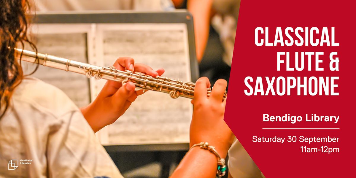 Clasical flute and saxophone, Bendigo Library, 30 September 2023