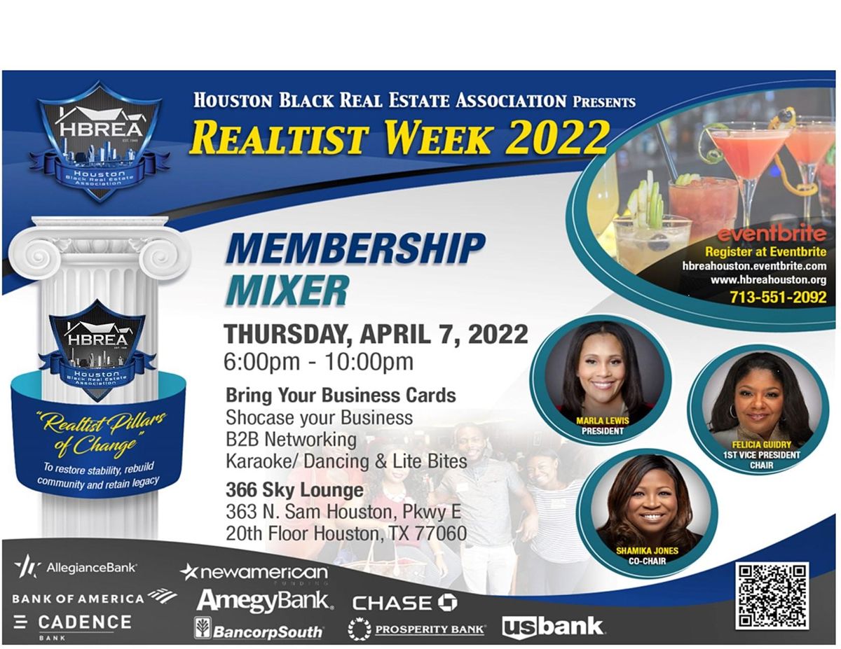 Networking Mixer Karaoke & B2B NetworkingHBREA Realtist Week, 366 Sky