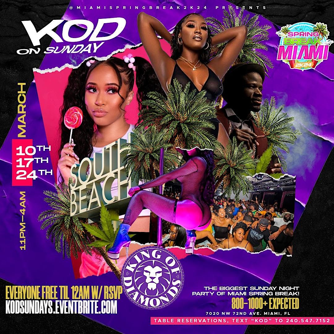 Miami Spring Break 2024 King of Diamonds on SUNDAY, King of Diamonds