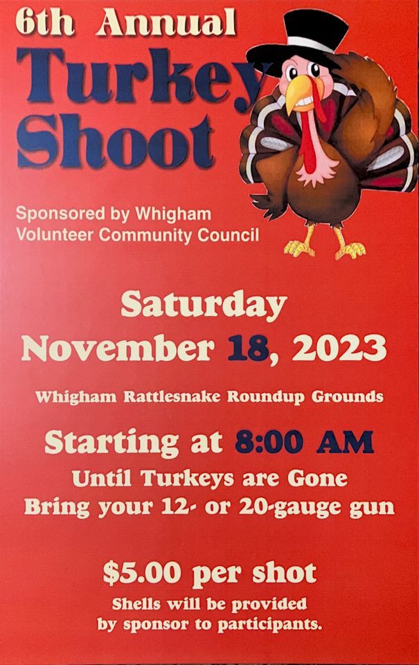 6th Annual Turkey Shoot , Whigham Rattlesnake Roundup, November 18 2023