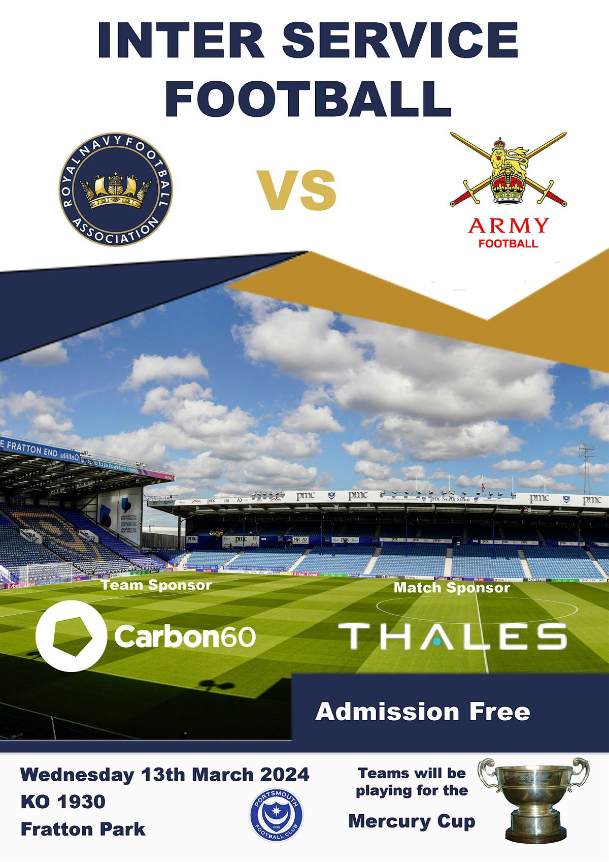 Royal Navy V Army Inter Service Football Portsmouth FC Fratton Park royal-navy-v-army-inter-service-football-portsmouth-fc-fratton-park