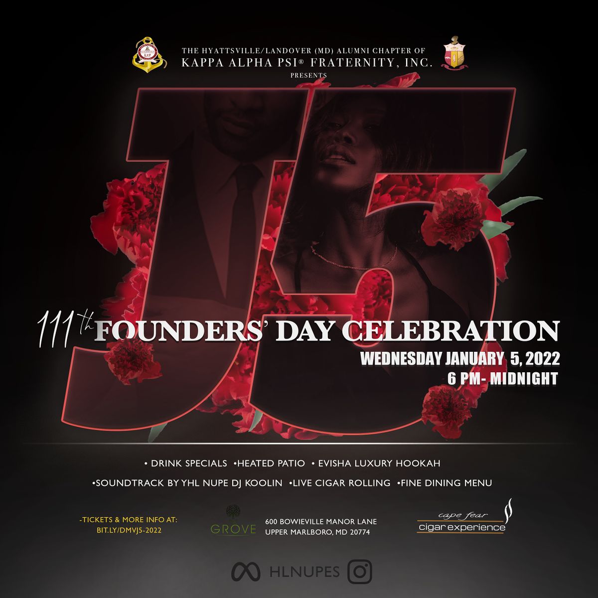 Web the grove restaurant, upper marlboro: 111th Kappa Alpha Psi Founders Day Celebration J5 2022, The Grove