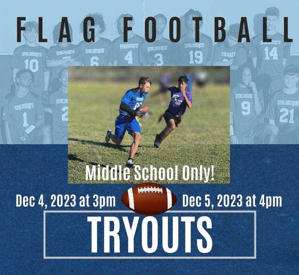 FLAG FOOTBALL TRYOUTS, 10402 N 56th St, Temple Terrace, FL, December 4