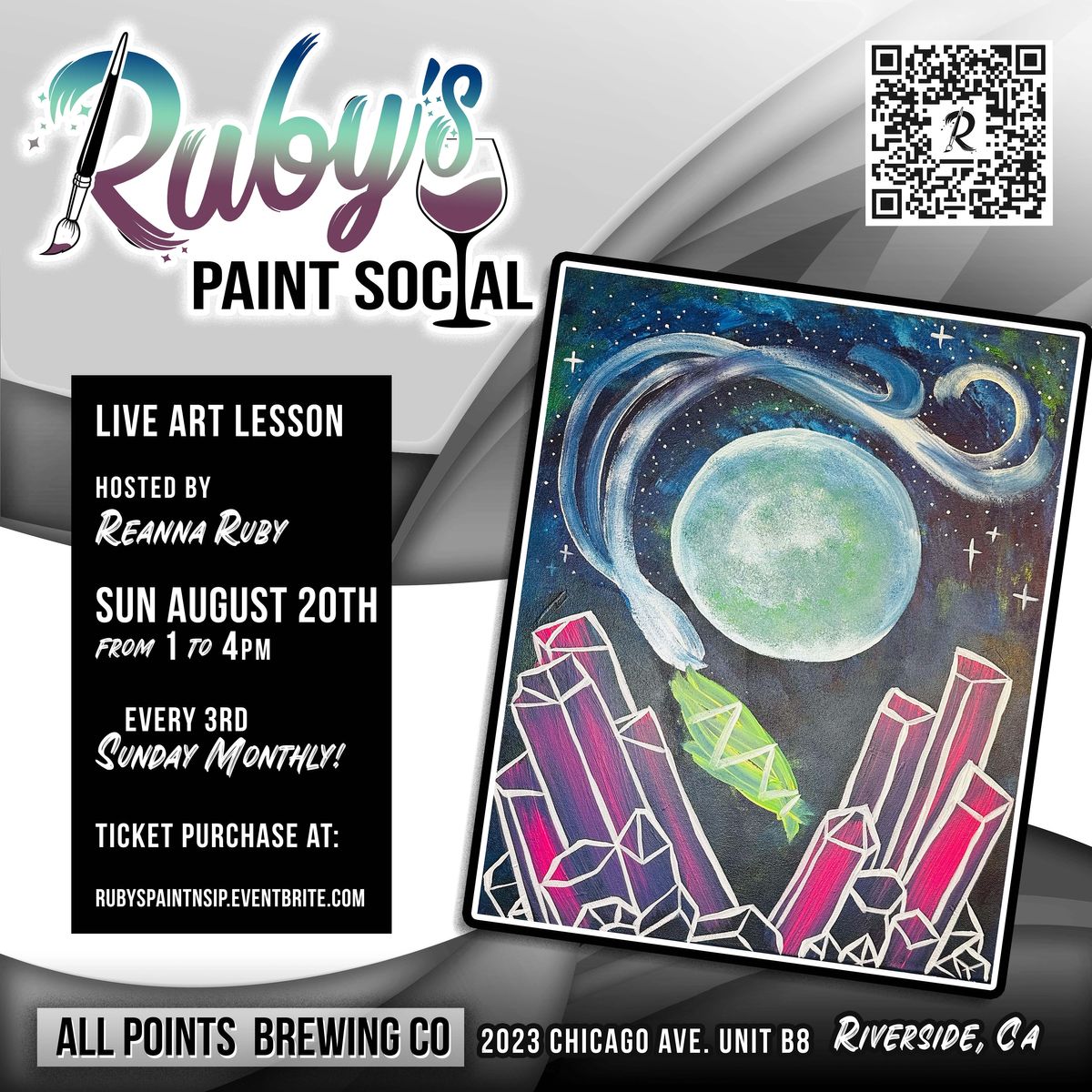 Ruby’s Paint Social!! MOON BATHING!, All Points Brewing Company