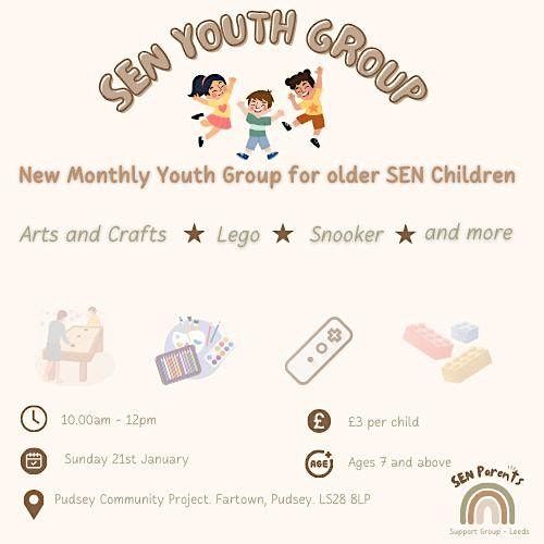 SEN Parents Leeds Youth Club, Pudsey Community Project, Fartown