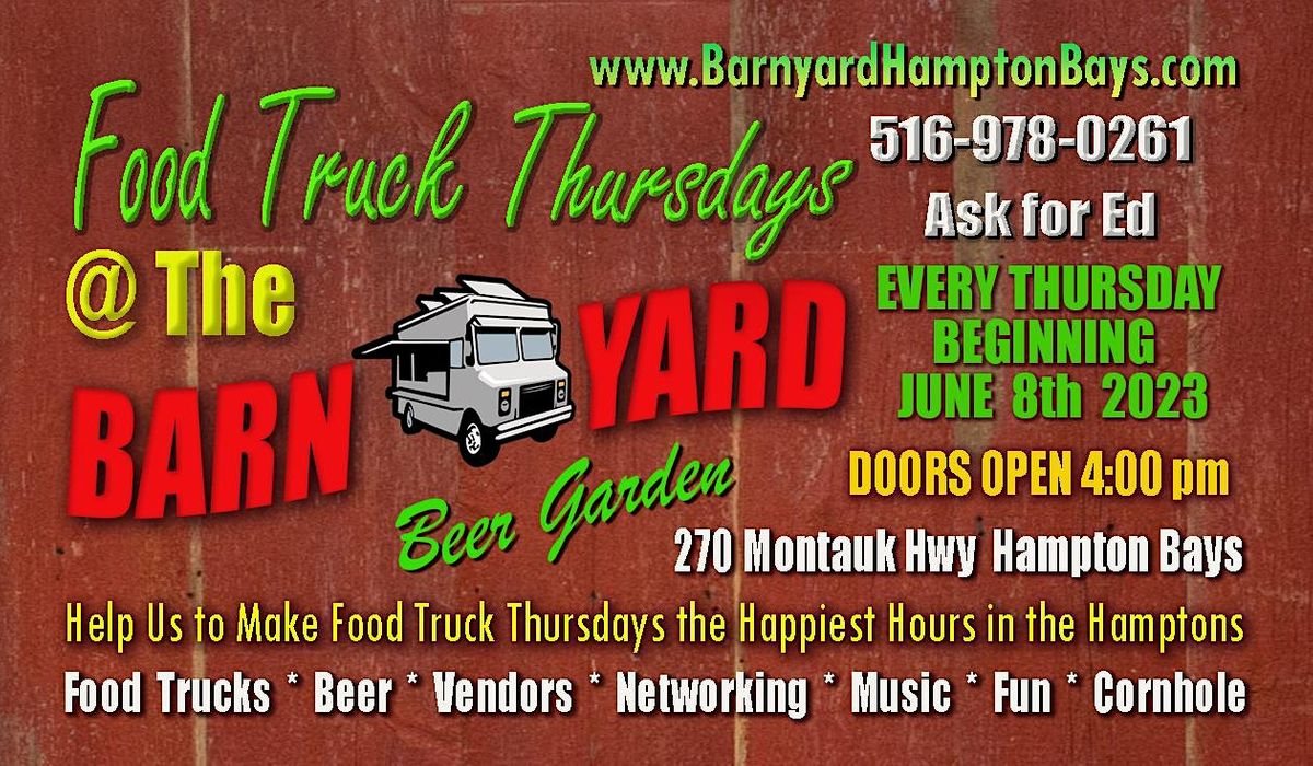 Food Truck Thursdays at The Barnyard in Hampton Bays, The Barnyard