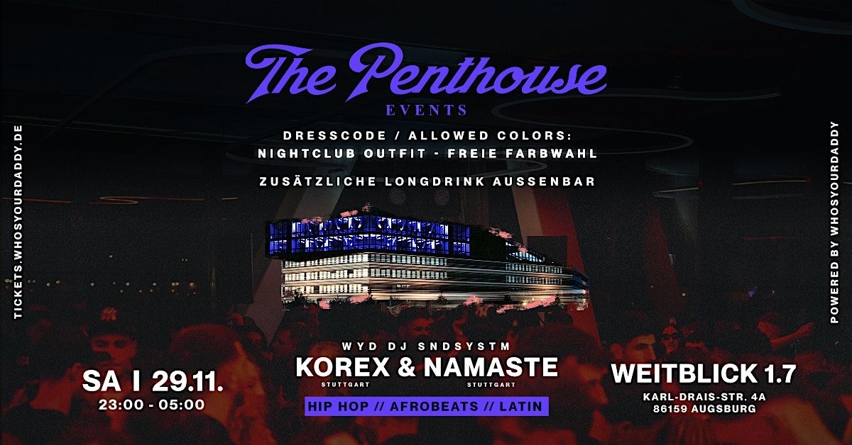 THE PENTHOUSE c/o AUTUMN SPECIAL @ WEITBLICK 1.7, 29 November | Event in Augsburg | AllEvents