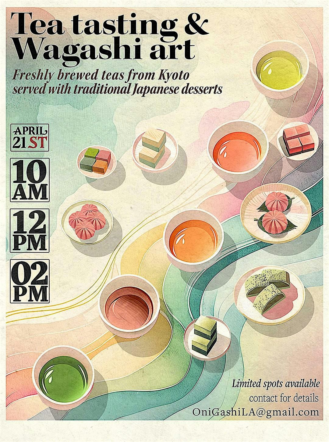 Tea tasting & Wagashi art (12pm), Hollywood, Los Angeles, 21 April 2024