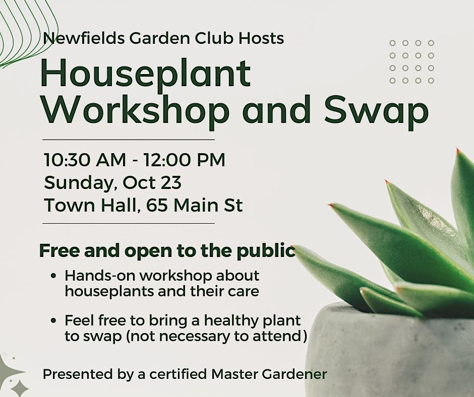 Houseplant and Swap, Newfields Town Hall, October 23 2022