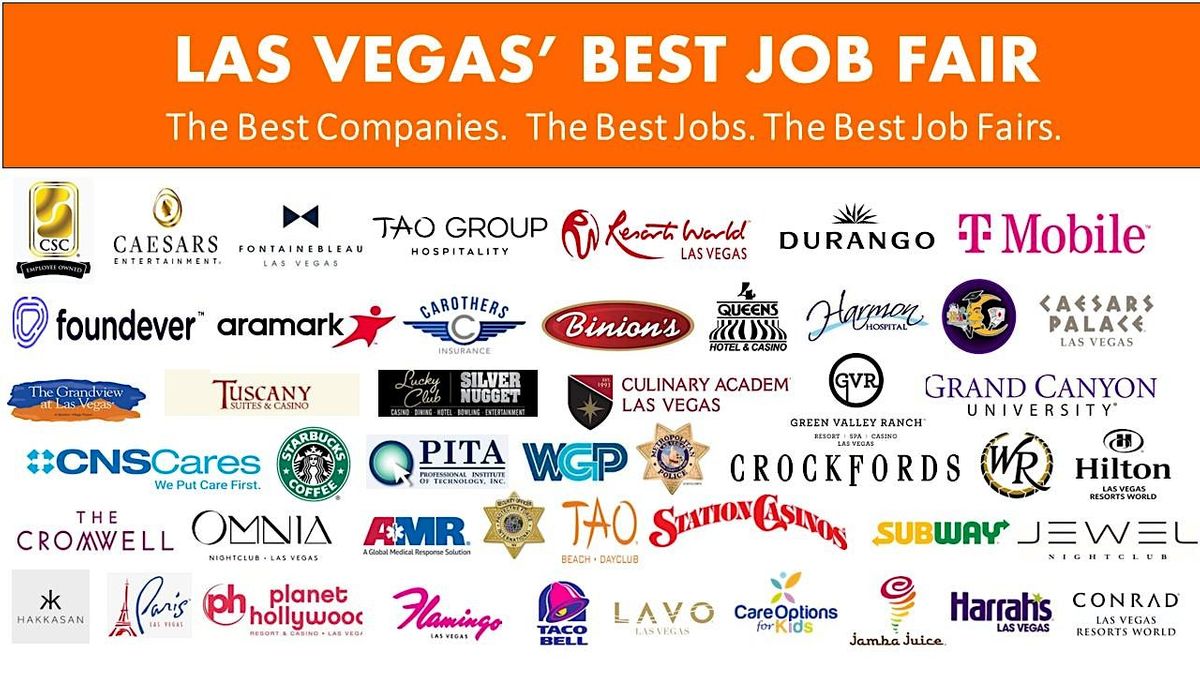 Las Vegas Job Fair. Over 9000 Jobs! Wednesday February 21, 2025