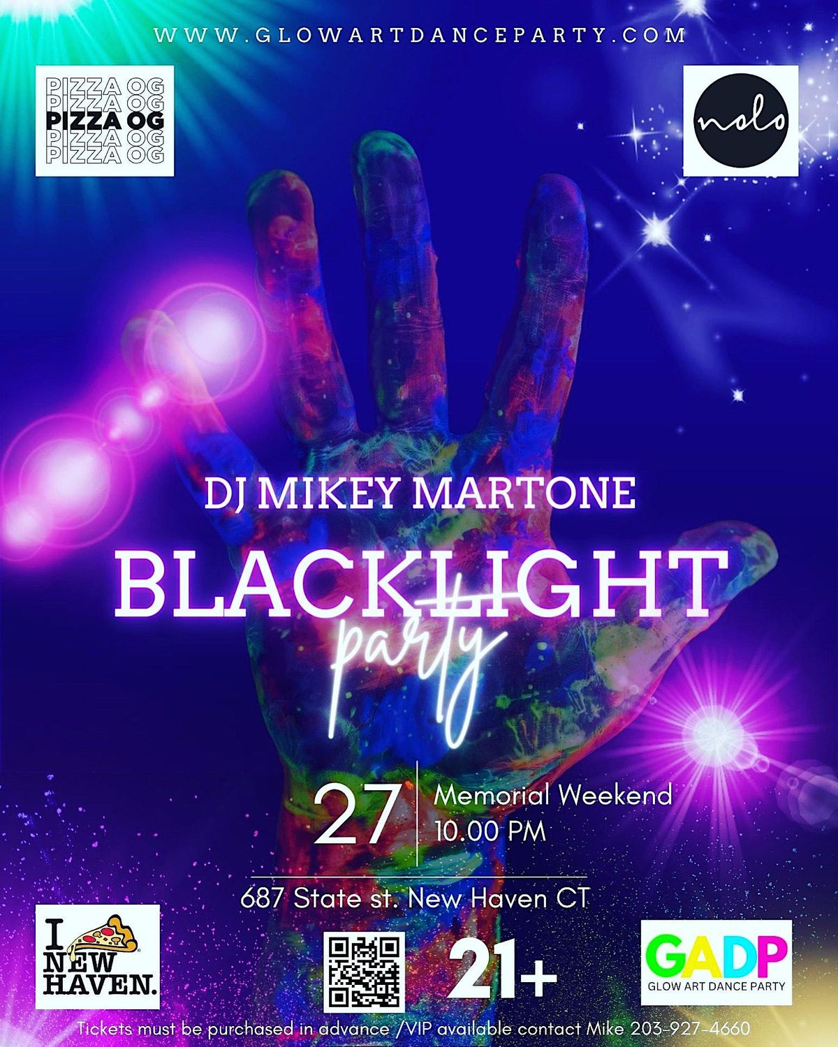 CTs First Blacklight Art, Photobooth & DJ Experience, Da Legna at Nolo