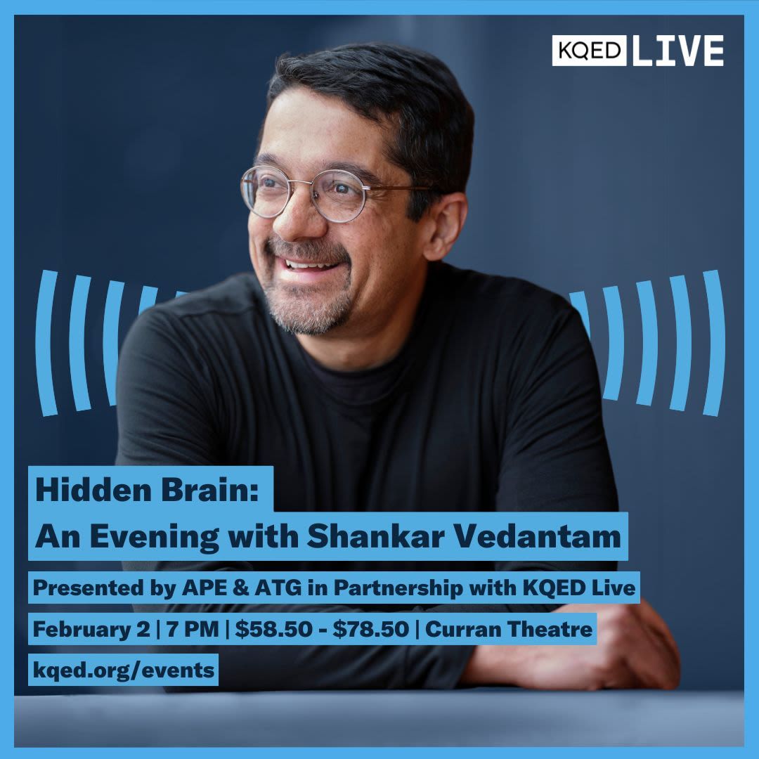 Hidden Brain Live: Shankar Vedantam, 2 April | Event in Portland | AllEvents