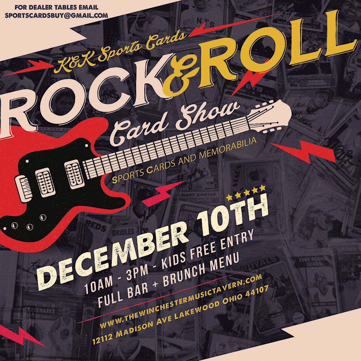 ROCK AND ROLL SPORTS CARDS AND COLLECTABLE SHOW, The Winchester, Lakewood,  December 10 2022 | AllEvents.in
