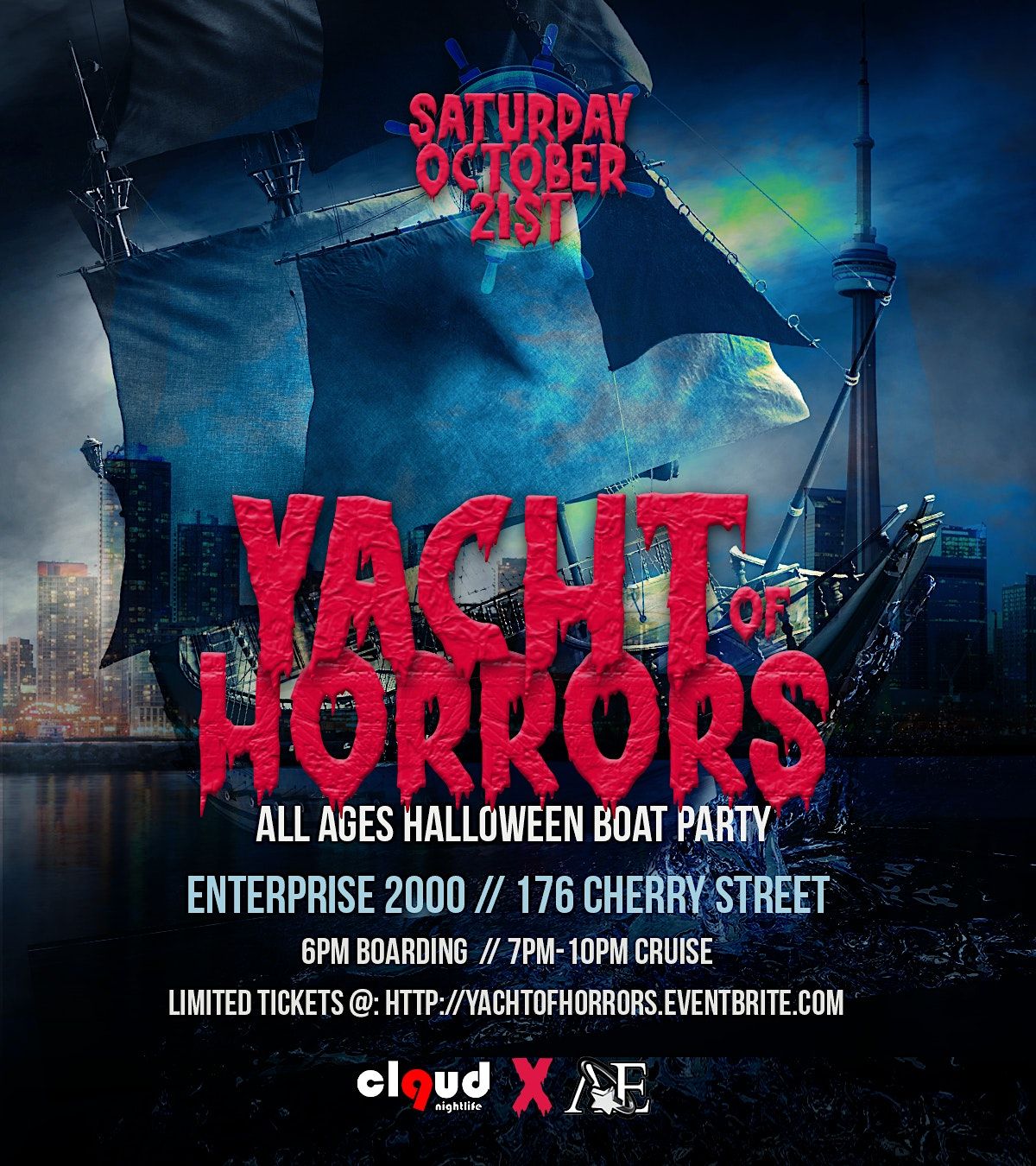 ALL AGES HALLOWEEN BOAT PARTY YACHT OF HORRORS SAT OCT 21, Olympia