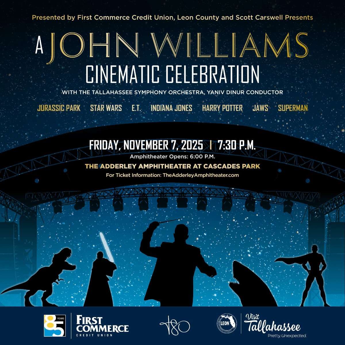 Tallahassee Symphony Orchestra: A John Williams Cinematic Celebration, 6 November | Event in Tallahassee | AllEvents