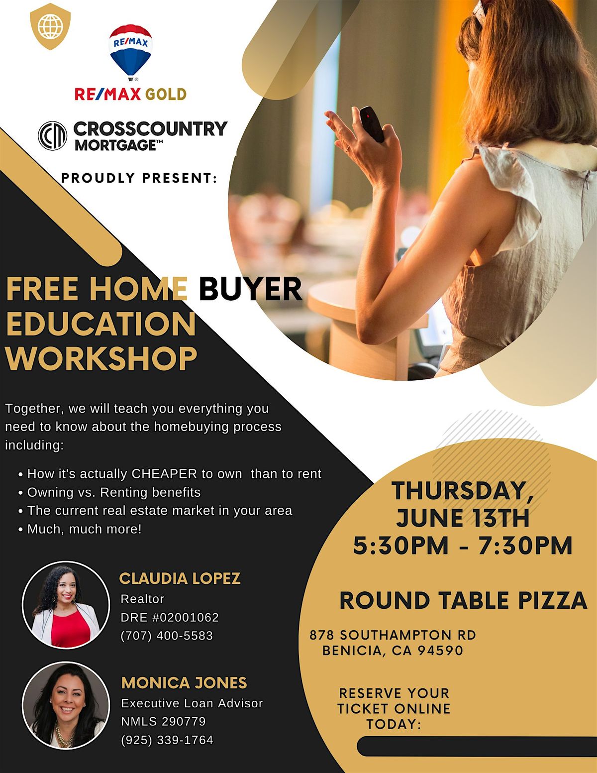 FREE Homebuyer Education Workshop - Round Table Pizza, Benicia, CA ...