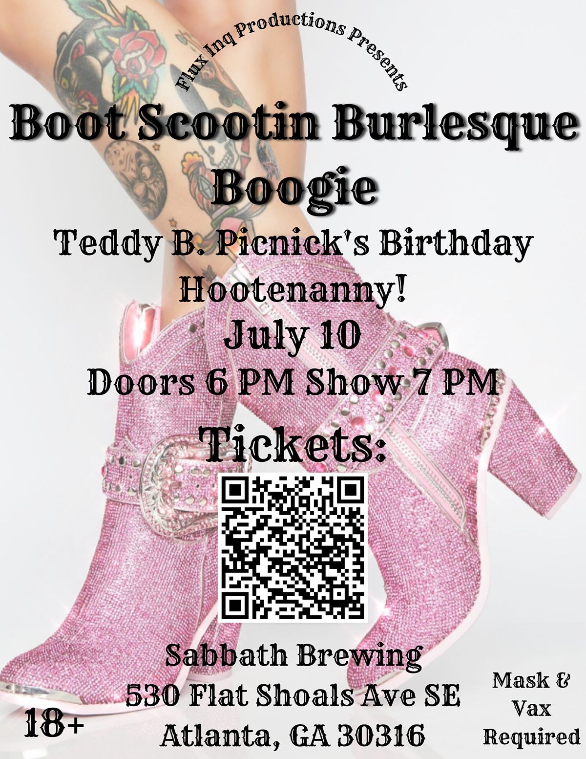 Boot Scootin&rsquo; Burlesque Boogie, Sabbath Brewing, Atlanta, July 10 2022