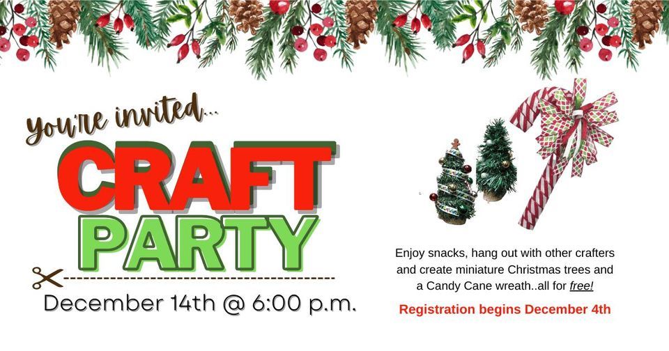 Craft Party Miniature Christmas Tree, Upper Sandusky Community Library