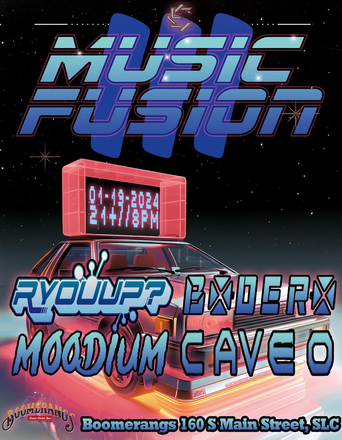 MUSIC FUSION III, Boomerangs Down Under Bar, Salt Lake City, 19 January