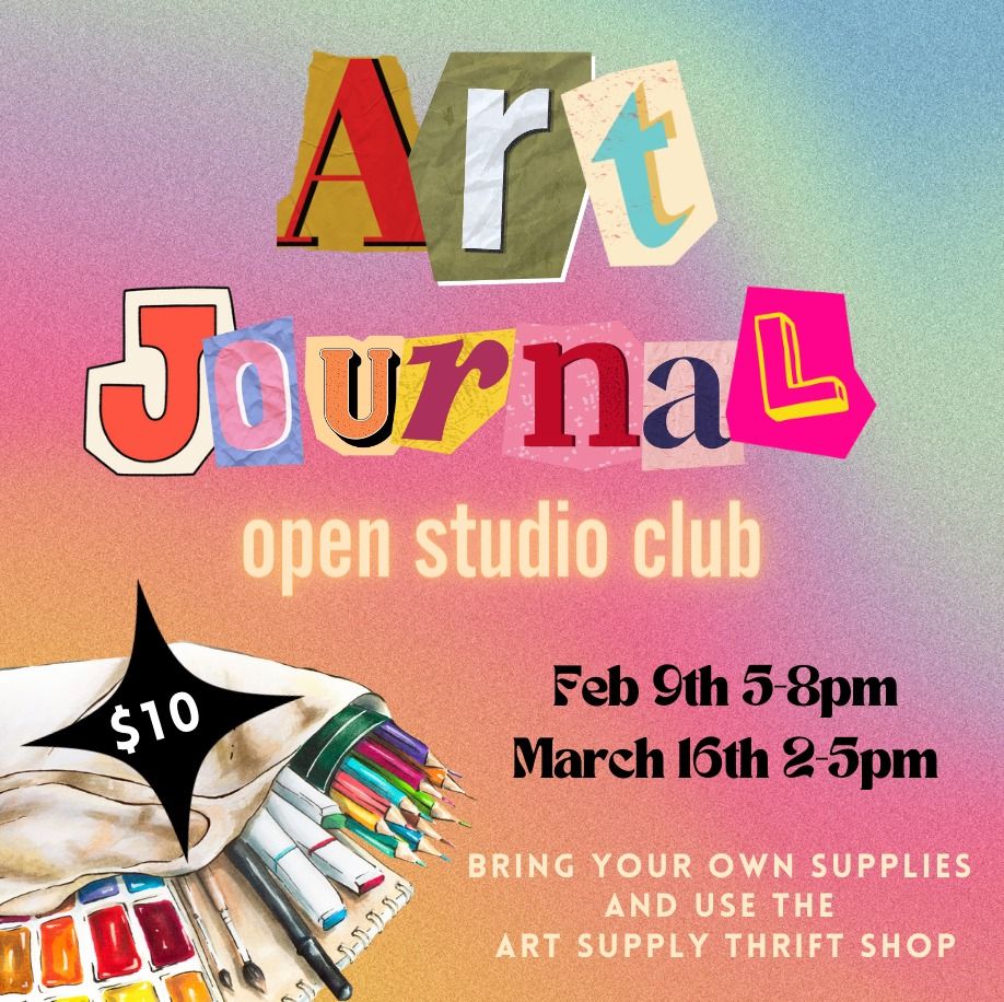 Art Journal Open Studio Club, Propagate Studio, Port Murray, February 9
